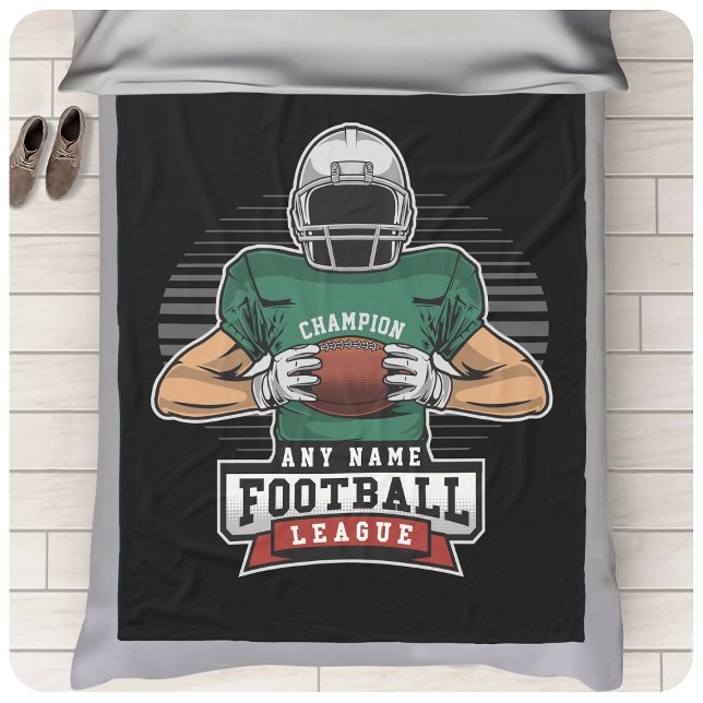 Personalized Football League Player Team Champ  Fleece Blanket (Creator Uploaded)