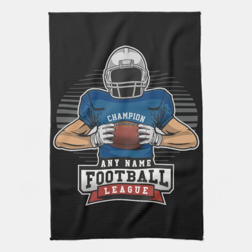 Personalized Football League Player Team Champ  Kitchen Towel