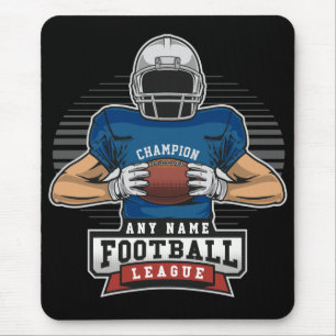 Personalized Football League Player Team Champ Mouse Pad