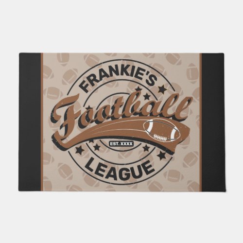 Personalized Football League Player Team Doormat