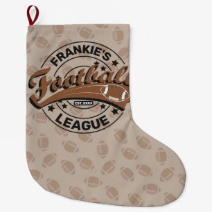 Personalized Football League Player Team Large Christmas Stocking