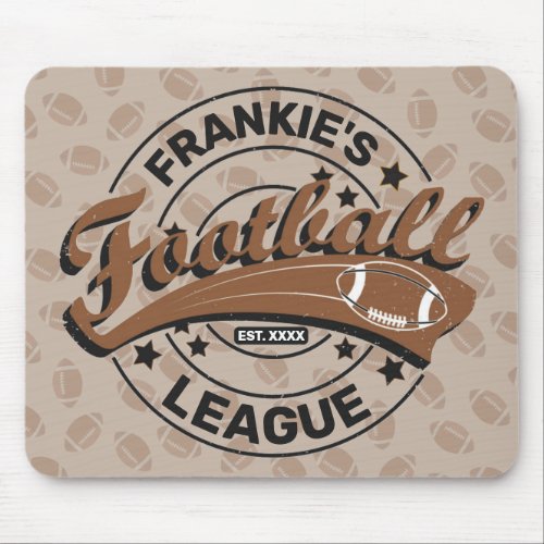 Personalized Football League Player Team Mouse Pad