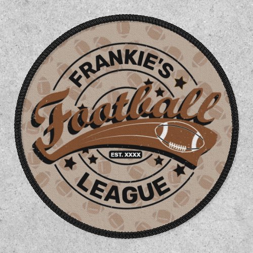 Personalized Football League Player Team Patch