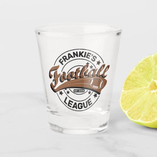 Personalized Football League Player Team Shot Glass