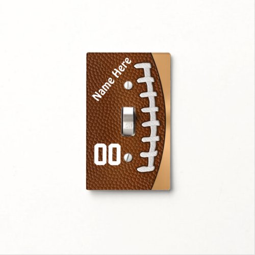 Personalized Football Light Switch Covers