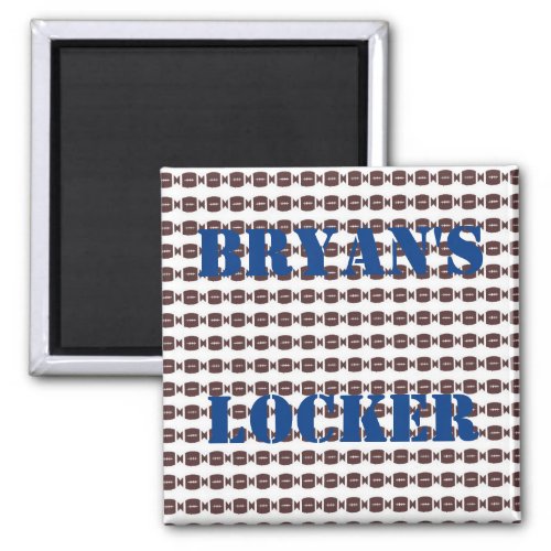 Personalized Football Locker Magnet
