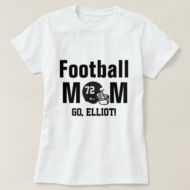 Personalized Football Mom Shirt (Design Front)