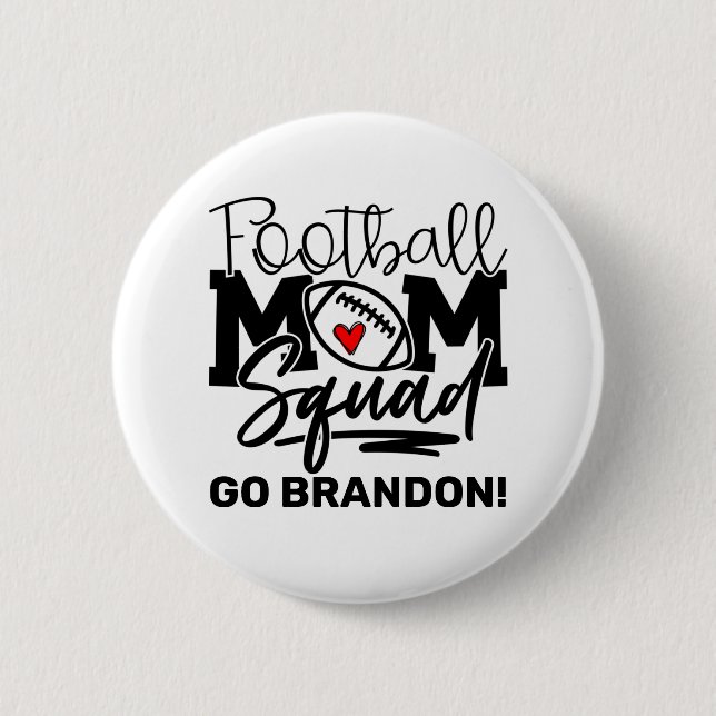 Personalized Football Mom Squad Button (Front)