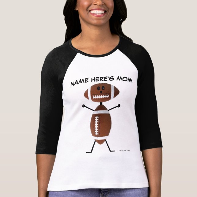 Personalized Football Mom T-Shirt (Front)