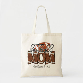 Personalized Football Mom Tote Bag