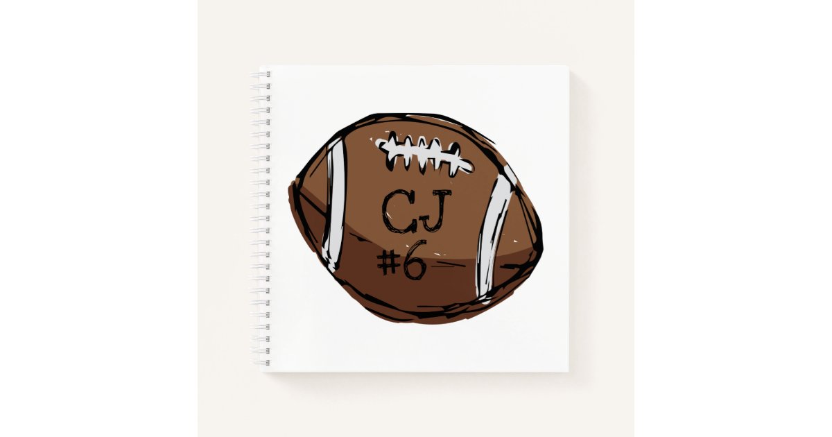 Personalized Football Notebook Zazzle