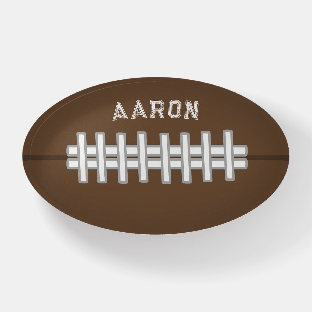  Personalized Football Paperweight Gift  (Front)