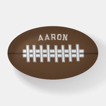 Personalized Football Paperweight Gift by suncookiez at Zazzle
