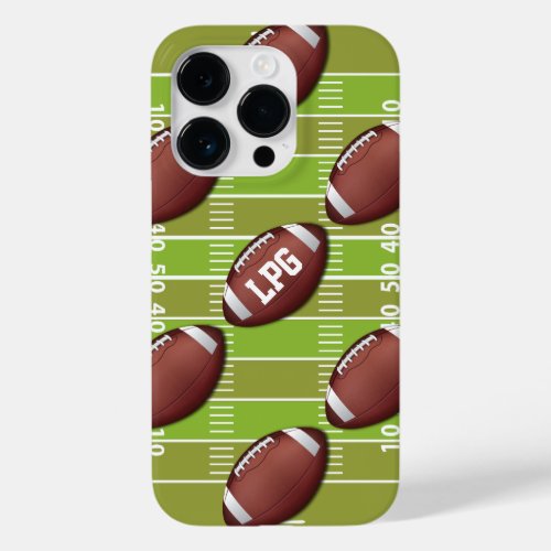 Personalized Football Pattern on Sports Field Case_Mate iPhone 14 Pro Case