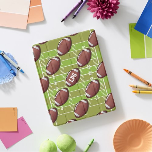 Personalized Football Pattern on Sports Field iPad Smart Cover