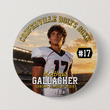 Personalized Football Photo Button
