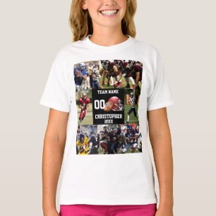 Personalized Football Photo Collage Sports T-Shirt