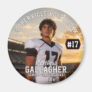 Personalized Football Photo Magnet