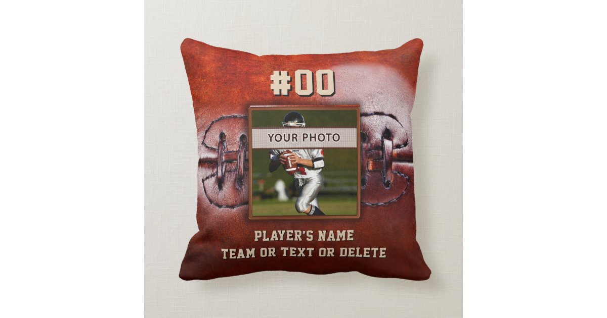 Personalized Football Pillow with Player's Photo