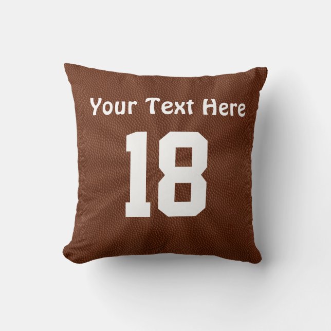 Personalized Football Pillows YOUR NAME and NUMBER (Front)