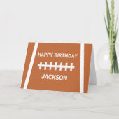 Personalized Football Player Ball Happy Birthday Card (Front)