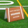 Personalized Football Player Ball Happy Birthday Card