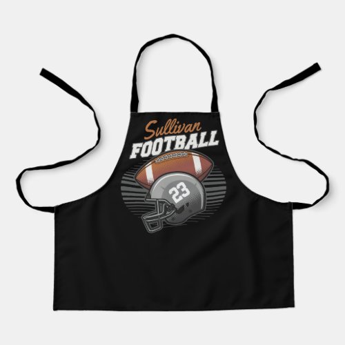 Personalized Football Player Team Number Helmet  Apron