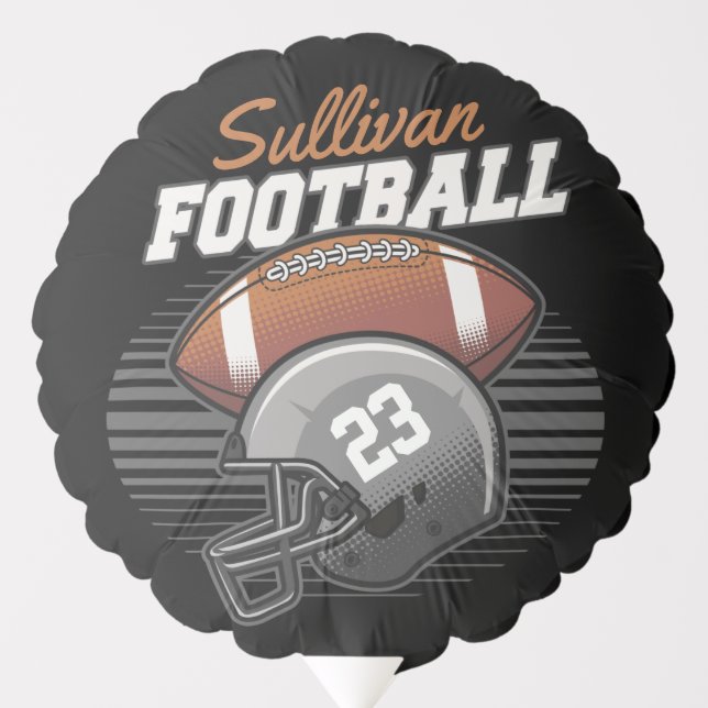 Personalized Football Player Team Number Helmet  Balloon (Front)