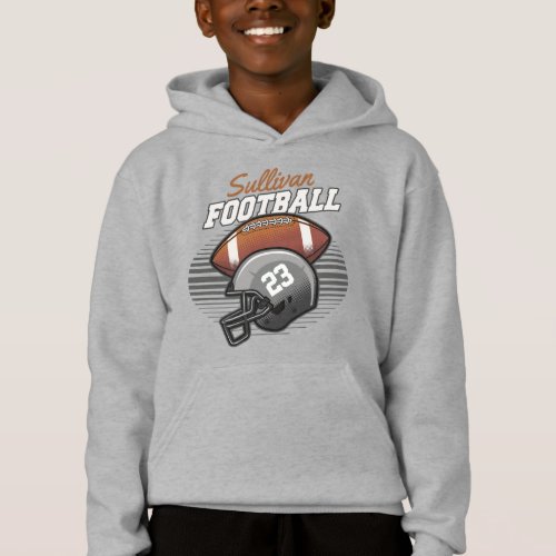 Personalized Football Player Team Number Helmet  Hoodie