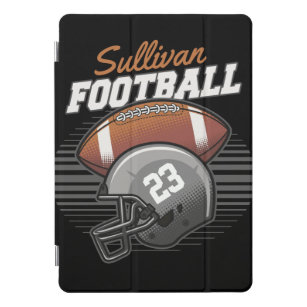 Personalized Football Player Team Number Helmet  iPad Pro Cover
