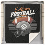 Personalized Football Player Team Number Helmet  Sherpa Blanket at Zazzle