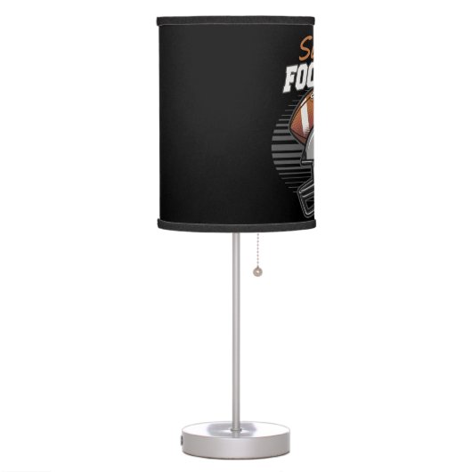 Personalized Football Player Team Number Helmet  Table Lamp (Left)