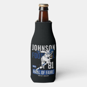 Personalized Football PLAYER Team NUMBER Sports  Bottle Cooler