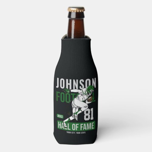 Personalized Football PLAYER Team NUMBER Sports  Bottle Cooler