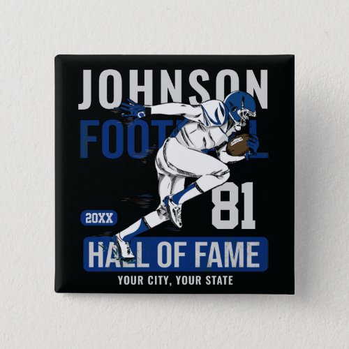 Personalized Football PLAYER Team NUMBER Sports Button
