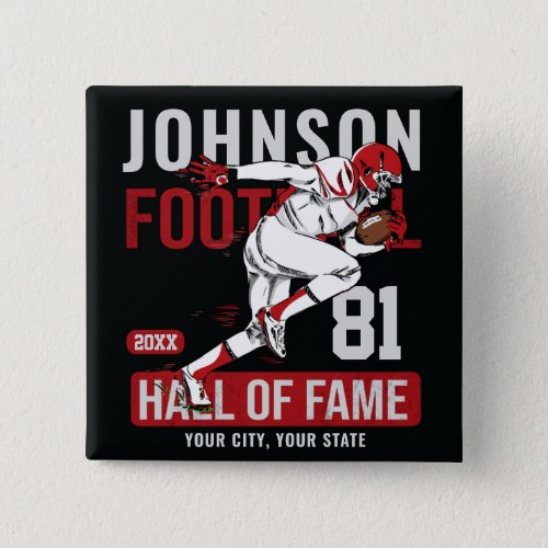 Personalized Football PLAYER Team NUMBER Sports  Button
