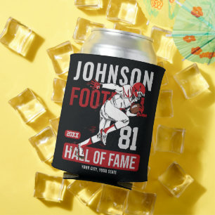 Personalized Football PLAYER Team NUMBER Sports  Can Cooler