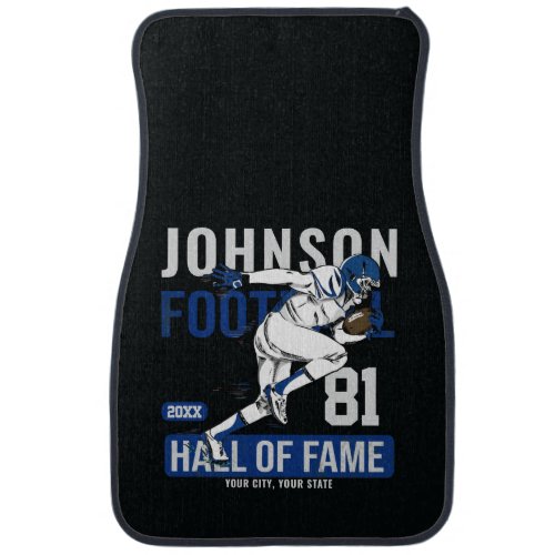 Personalized Football PLAYER Team NUMBER Sports Car Floor Mat