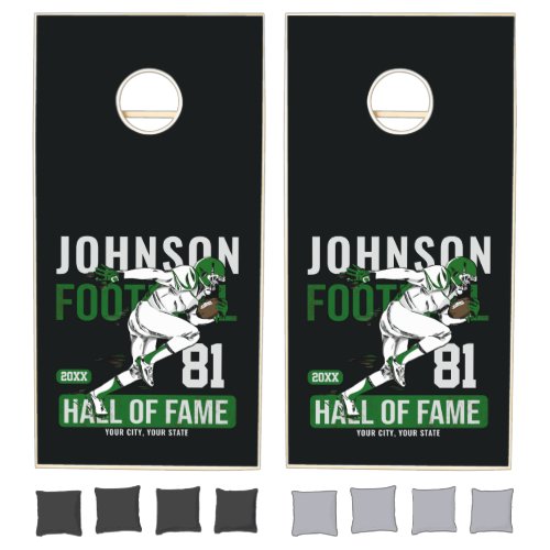 Personalized Football PLAYER Team NUMBER Sports  Cornhole Set