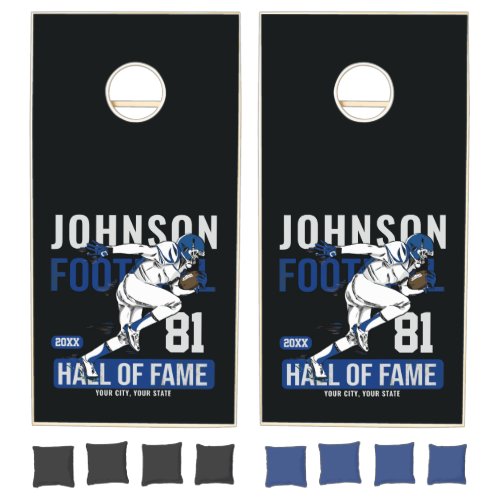 Personalized Football PLAYER Team NUMBER Sports   Cornhole Set
