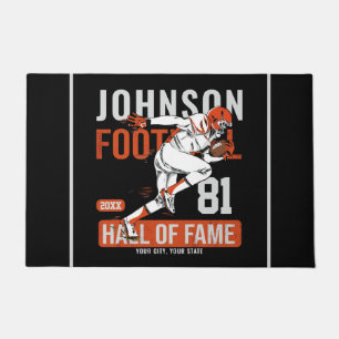 Personalized Football PLAYER Team NUMBER Sports  Doormat