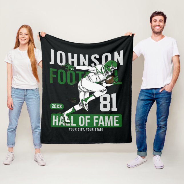 Personalized Football PLAYER Team NUMBER Sports   Fleece Blanket (In Situ)