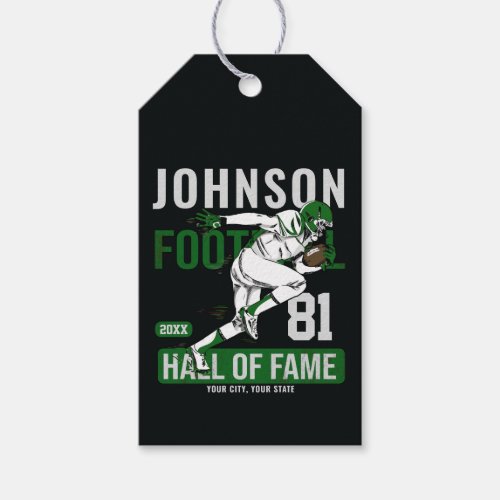 Personalized Football PLAYER Team NUMBER Sports Gift Tags