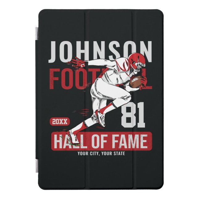 Personalized Football PLAYER Team NUMBER Sports  iPad Pro Cover (Front)
