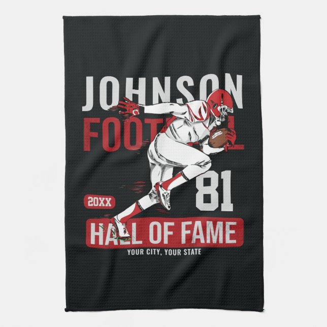 Personalized Football PLAYER Team NUMBER Sports   Kitchen Towel (Vertical)