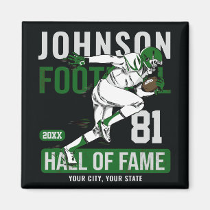 Personalized Football PLAYER Team NUMBER Sports  Magnet