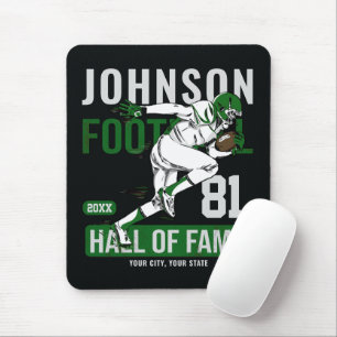 Personalized Football PLAYER Team NUMBER Sports Mouse Pad