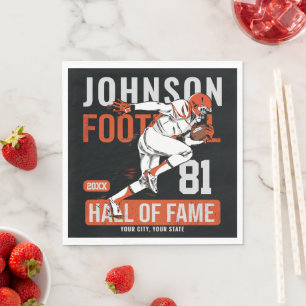 Personalized Football PLAYER Team NUMBER Sports Napkins
