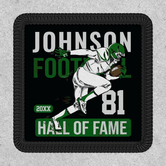 Personalized Football PLAYER Team NUMBER Sports Patch (Front)