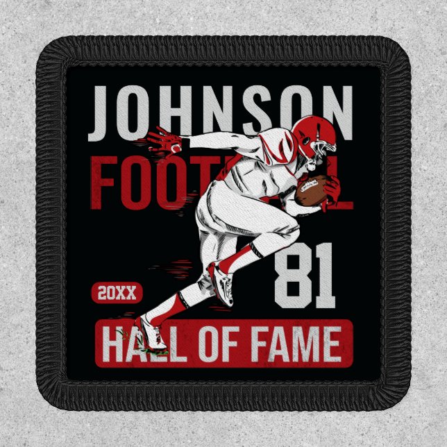 Personalized Football PLAYER Team NUMBER Sports  Patch (Front)